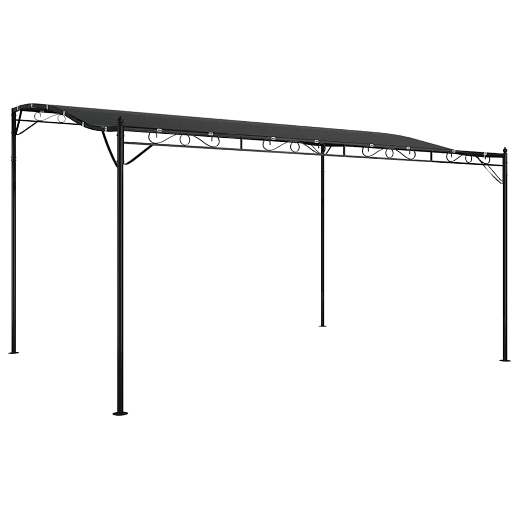 Tettoia Antracite 4x3 m 180 g/mÃ‚Â² Tessuto e Acciaio