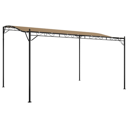 Tettoia Tortora 4x3 m 180 g/mÃ‚Â² Tessuto e Acciaio
