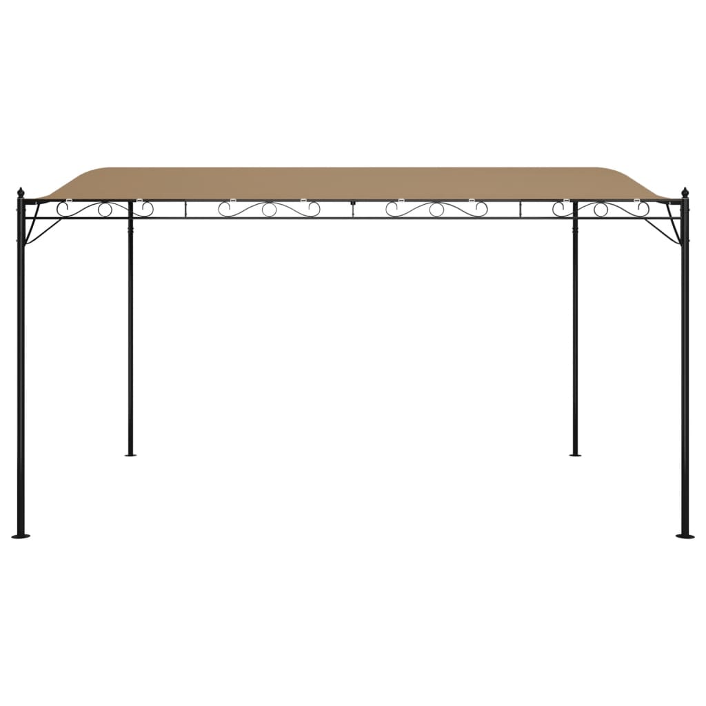 Tettoia Tortora 4x3 m 180 g/mÃ‚Â² Tessuto e Acciaio