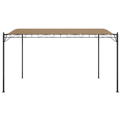 Tettoia Tortora 4x3 m 180 g/mÃ‚Â² Tessuto e Acciaio