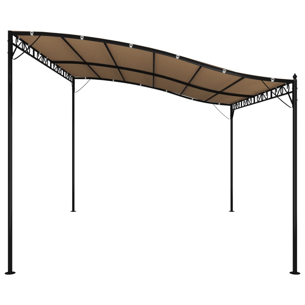 Tettoia Tortora 4x3 m 180 g/mÃ‚Â² Tessuto e Acciaio
