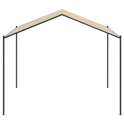 Tenda a Baldacchino Beige 4x4 m in Acciaio e Tessuto