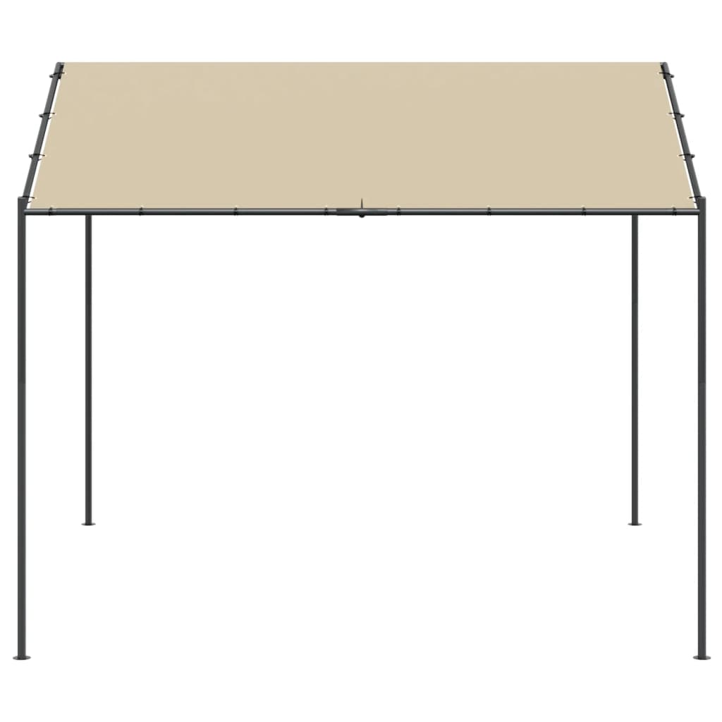 Tenda a Baldacchino Beige 4x4 m in Acciaio e Tessuto