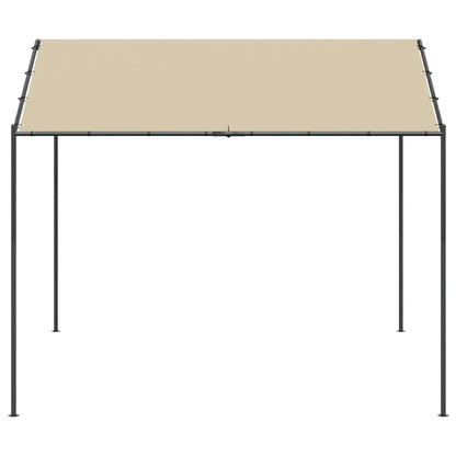 Tenda a Baldacchino Beige 4x4 m in Acciaio e Tessuto