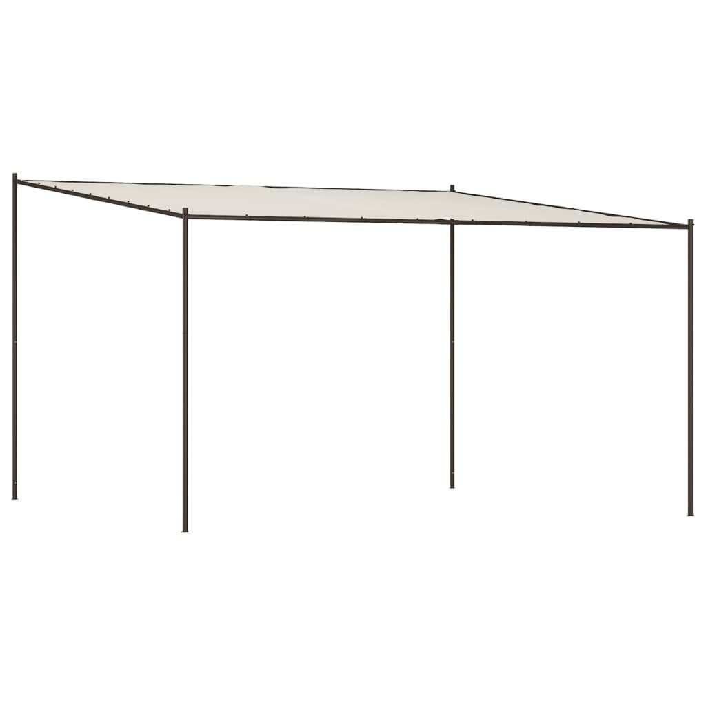 Gazebo Bianco 4x4 m 180 g/mÂ² Tessuto e Acciaio