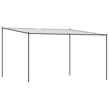 Gazebo Bianco 4x4 m 180 g/mÂ² Tessuto e Acciaio