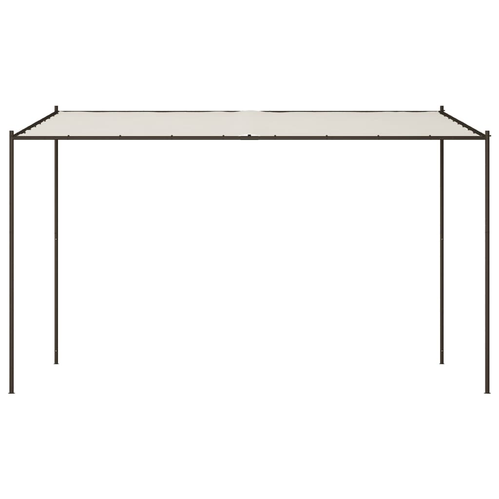 Gazebo Bianco 4x4 m 180 g/mÂ² Tessuto e Acciaio
