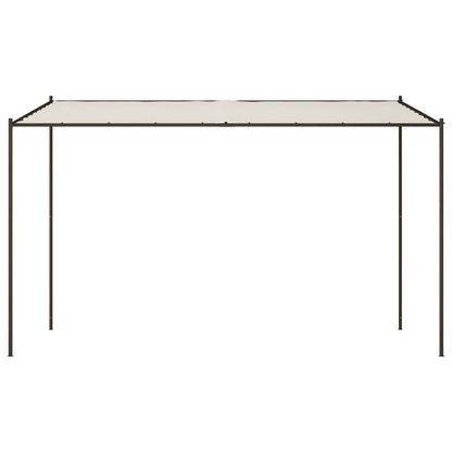 Gazebo Bianco 4x4 m 180 g/mÂ² Tessuto e Acciaio
