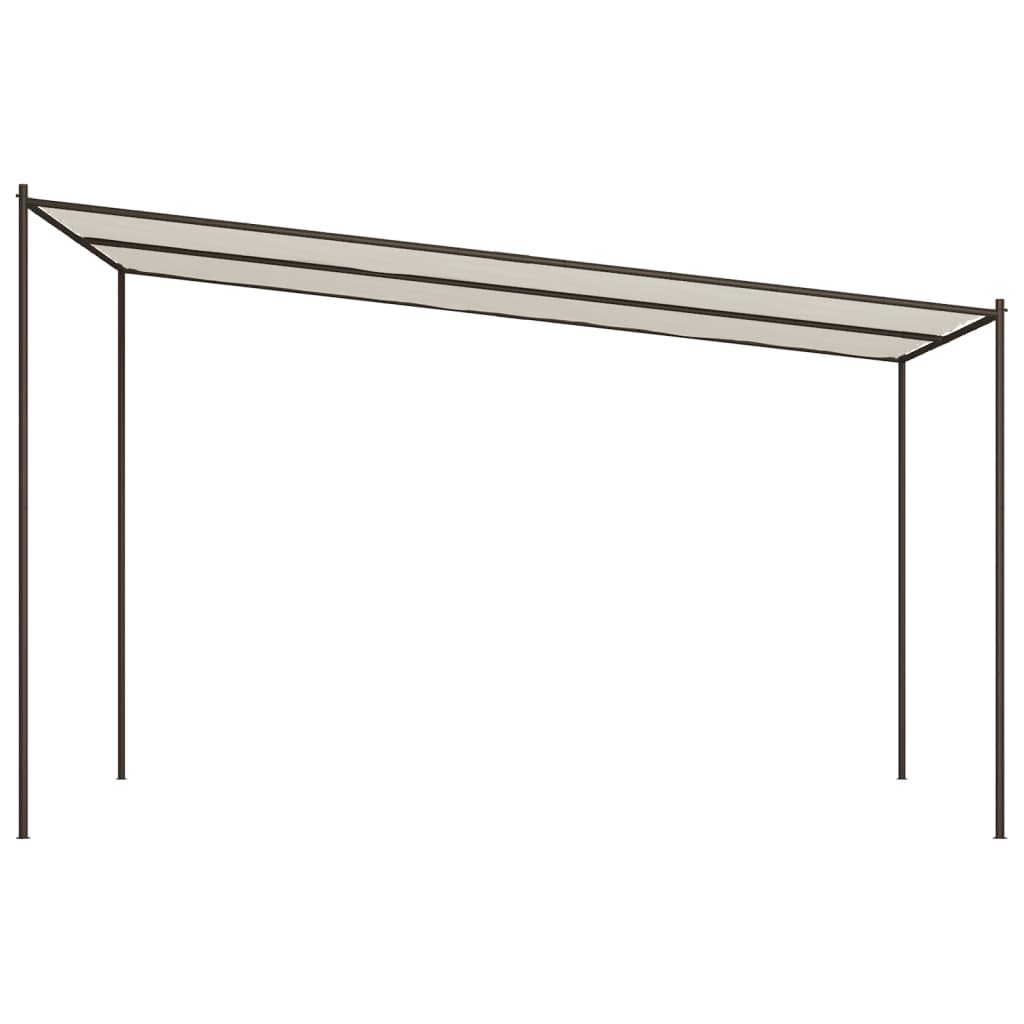 Gazebo Bianco 4x4 m 180 g/mÂ² Tessuto e Acciaio