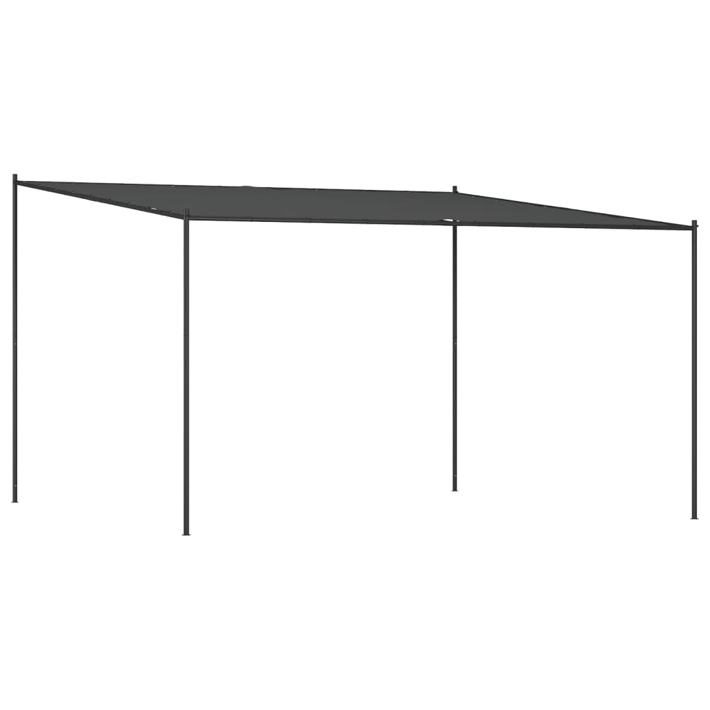 Gazebo Antracite 4x4 m 180 g/mÂ² Tessuto e Acciaio