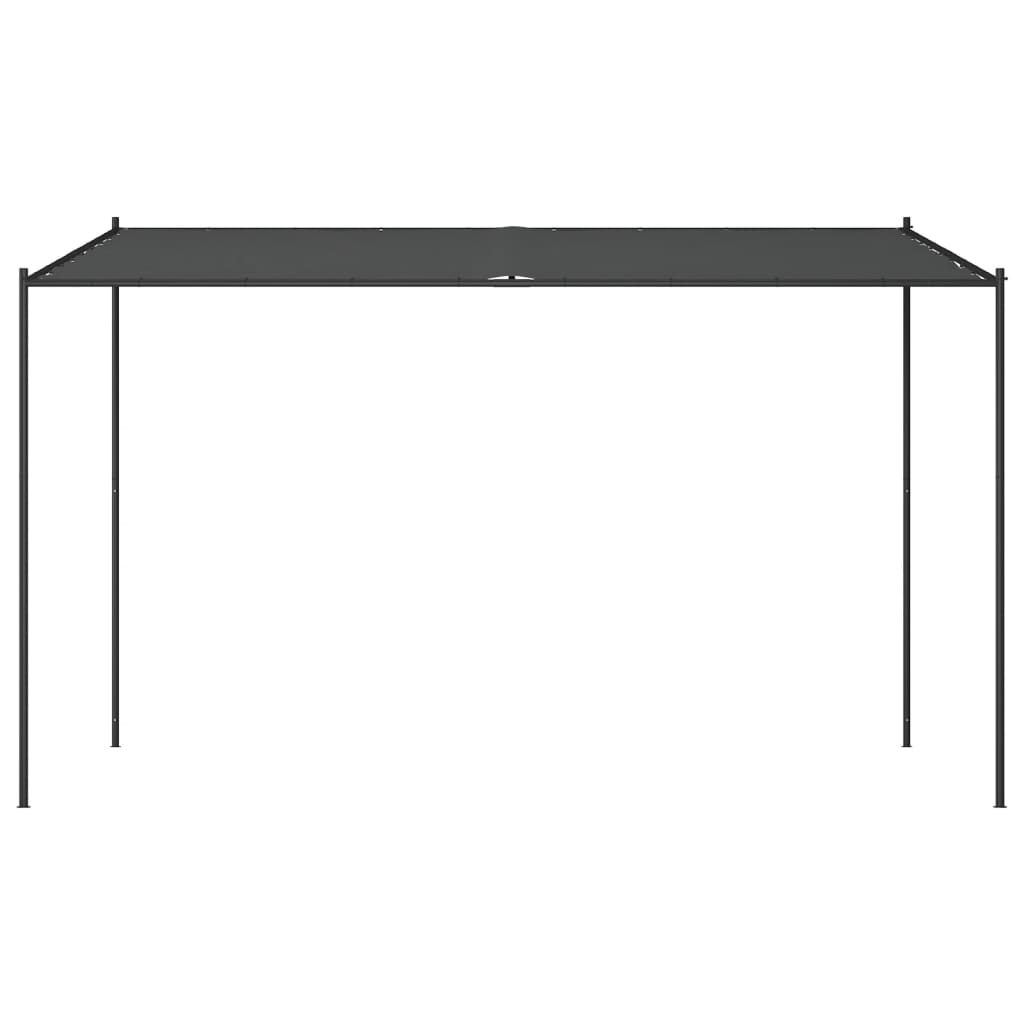 Gazebo Antracite 4x4 m 180 g/mÂ² Tessuto e Acciaio