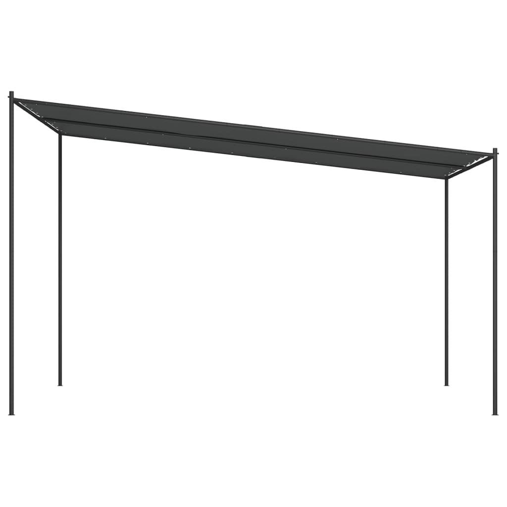 Gazebo Antracite 4x4 m 180 g/mÂ² Tessuto e Acciaio