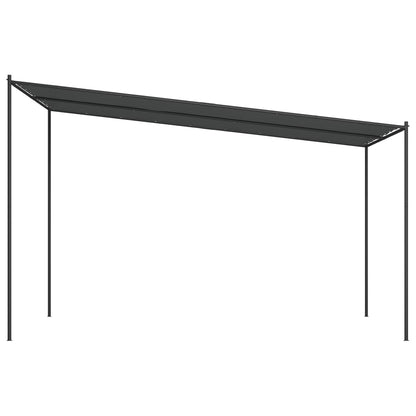 Gazebo Antracite 4x4 m 180 g/mÂ² Tessuto e Acciaio