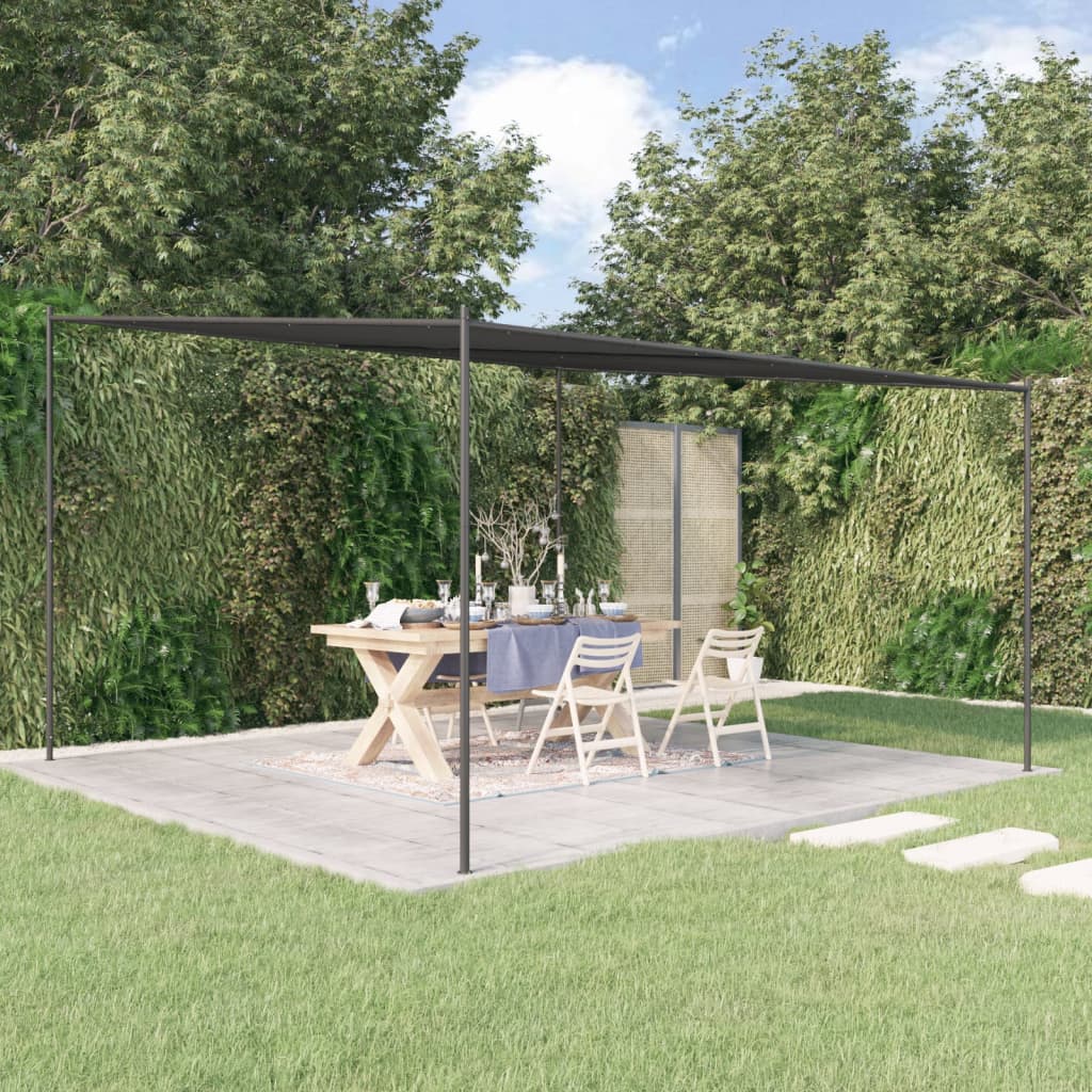 Gazebo Antracite 4x4 m 180 g/mÂ² Tessuto e Acciaio