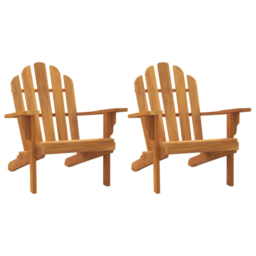 Sedie Adirondack Giardino 2pz 79x95x92cm Legno Massello di Teak