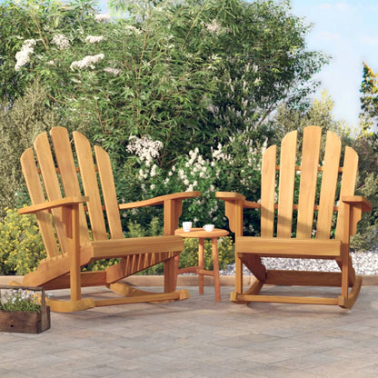 Sedie Dondolo Adirondack Giardino 2pz 79x100x103 Massello Teak