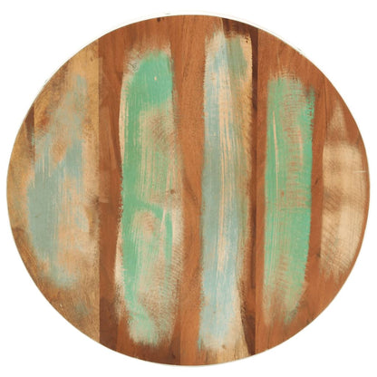Tavolino a Ciotola Bianco Ã˜50x24 cm Legno Massello di Recupero