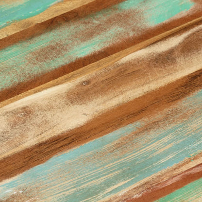 Tavolino a Ciotola Bianco Ã˜50x24 cm Legno Massello di Recupero