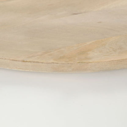 Tavolino da Salotto Bianco 51x51x27 cm Legno Massello di Mango