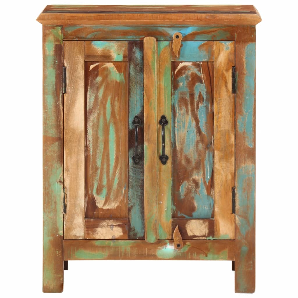 Credenza con 2 Ante 55x30x70 cm in Legno Massello di Recupero