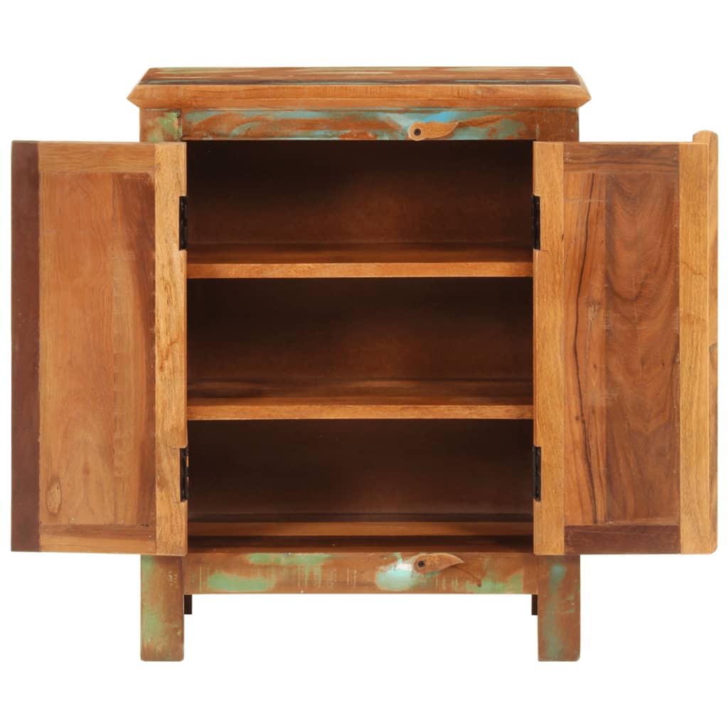 Credenza con 2 Ante 55x30x70 cm in Legno Massello di Recupero