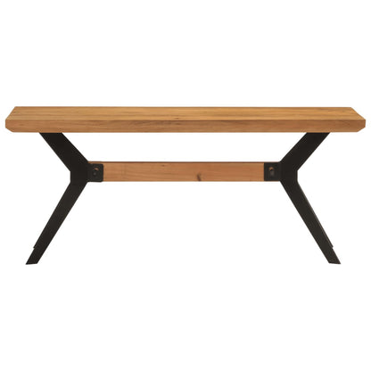 Panca da Pranzo 110x40x46 cm Legno Massello di Acacia e Acciaio
