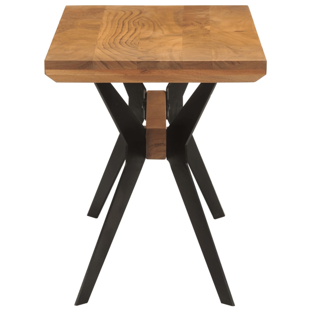 Panca da Pranzo 110x40x46 cm Legno Massello di Acacia e Acciaio