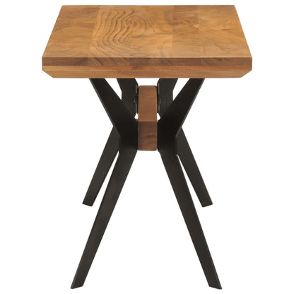 Panca da Pranzo 110x40x46 cm Legno Massello di Acacia e Acciaio
