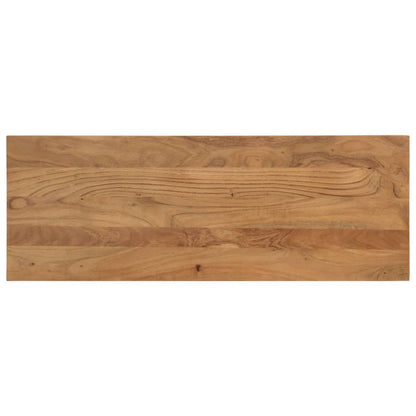 Panca da Pranzo 110x40x46 cm Legno Massello di Acacia e Acciaio
