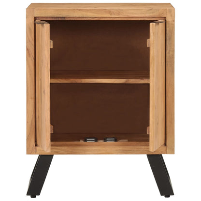 Credenza con 2 Ante 55x36x72 cm in Legno Massello di Acacia