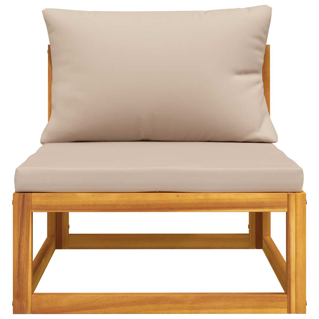 Set Divani da Giardino 2pz con Cuscini Legno Massello Acacia
