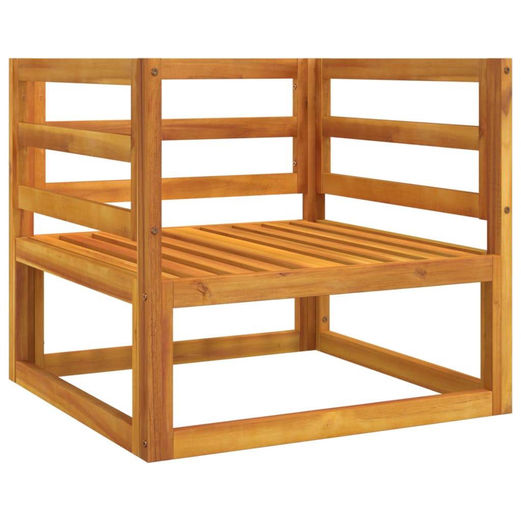 Poltrona Giardino Cuscini Grigio Chiaro Legno Massello Acacia