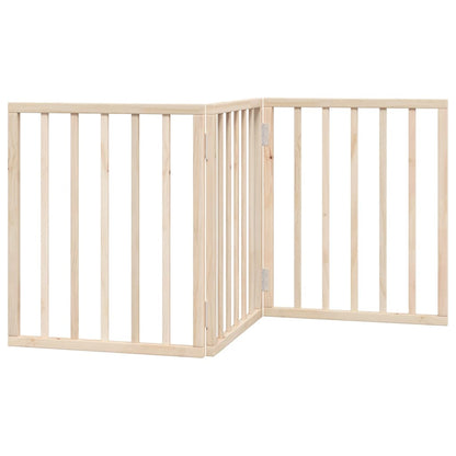 Cancelletto per cani pieghevole a 3 pannelli 150 cm in legno di pioppo