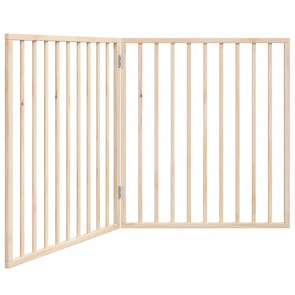 Cancelletto per cani pieghevole 2 pannelli 160 cm in legno di pioppo
