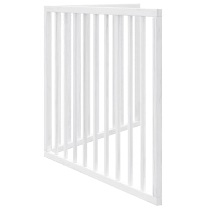 Cancelletto per cani pieghevole 2 pannelli bianco 160 cm in legno di pioppo