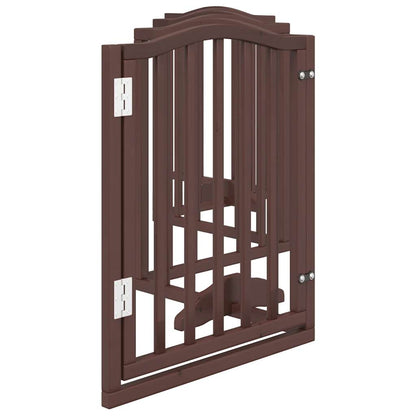 Cancello Cani Pieghevole Rovere Marrone 6 Pannelli 300cm Pioppo
