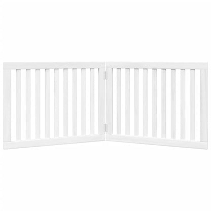 Cancello per Cani Pieghevole 2 Pannelli Bianco 160 cm Pioppo
