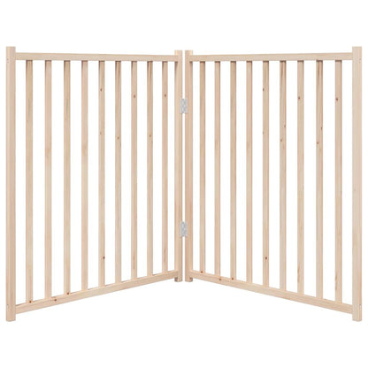 Cancello per Cani Pieghevole 2 Pannelli 160 cm Massello Abete