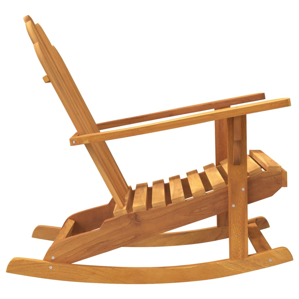 Sedia Dondolo Adirondack da Giardino 79x100x103cm Massello Teak
