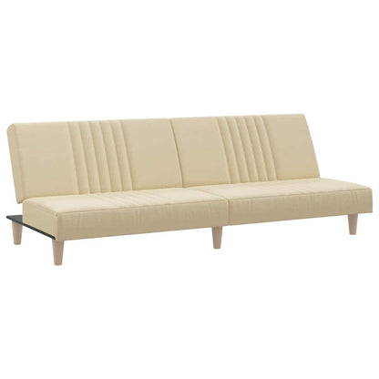 Divano Letto Crema in Tessuto