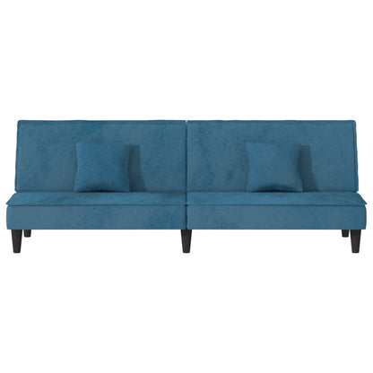 Divano Letto Blu in Velluto