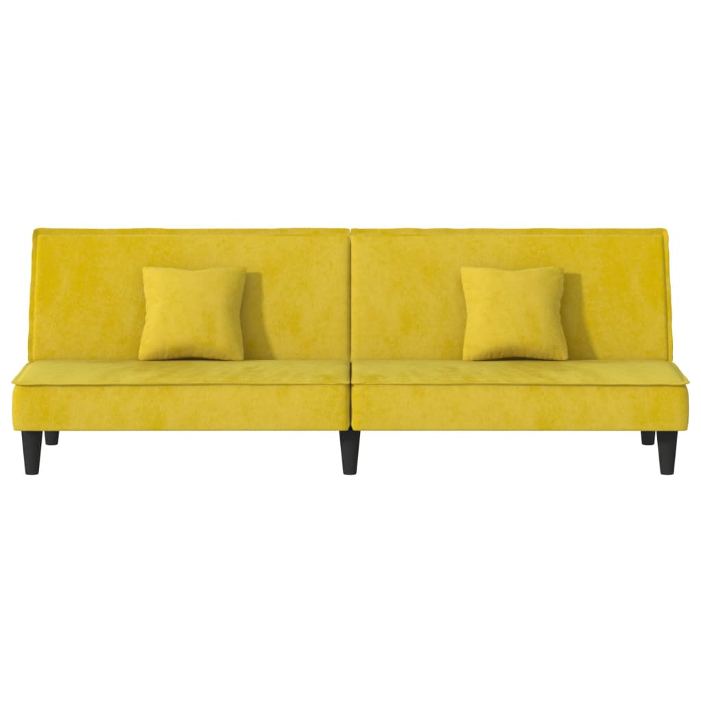 Divano Letto Giallo in Velluto