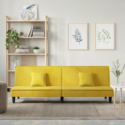 Divano Letto Giallo in Velluto