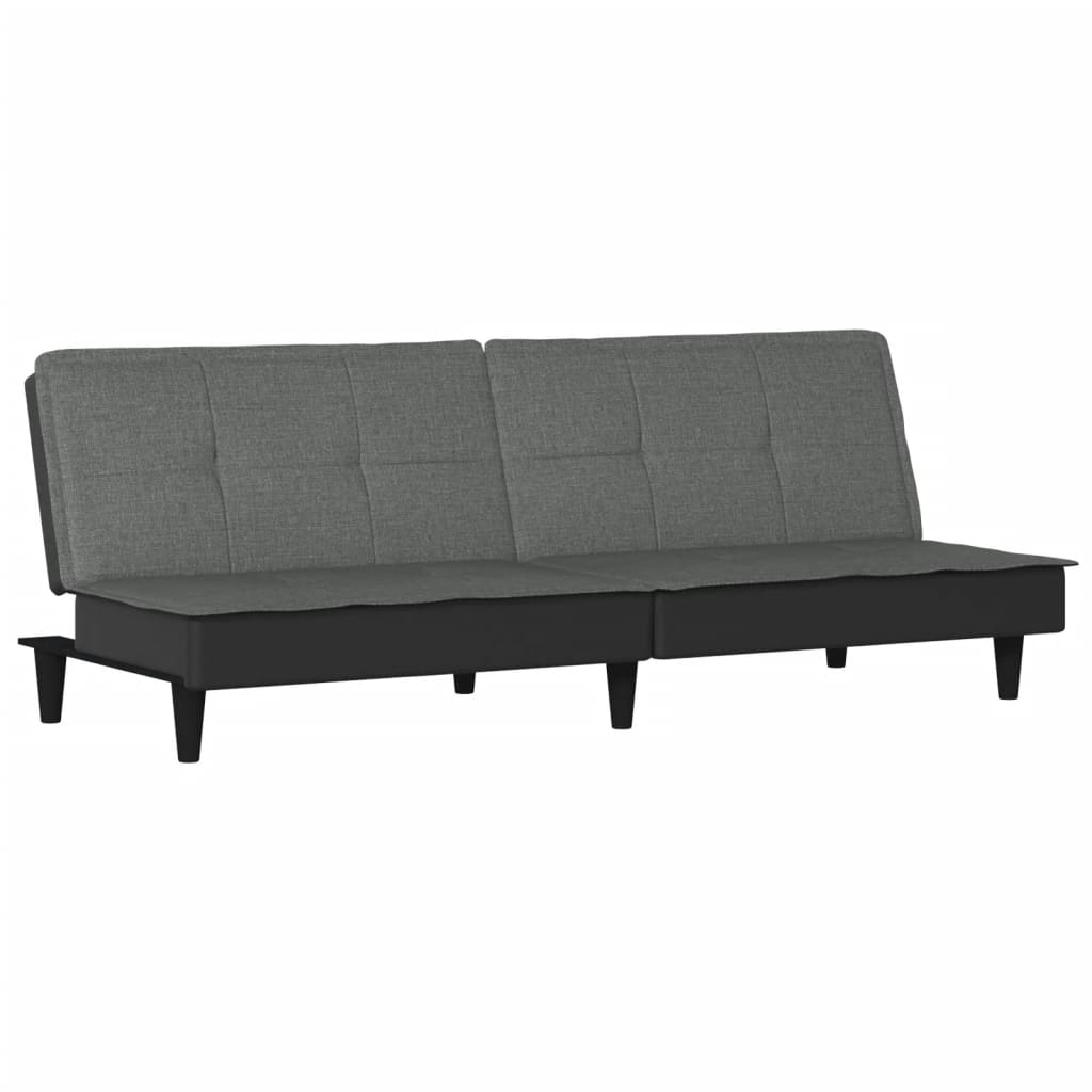 Divano Letto Grigio Scuro in Tessuto