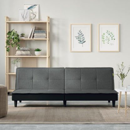 Divano Letto Grigio Scuro in Tessuto