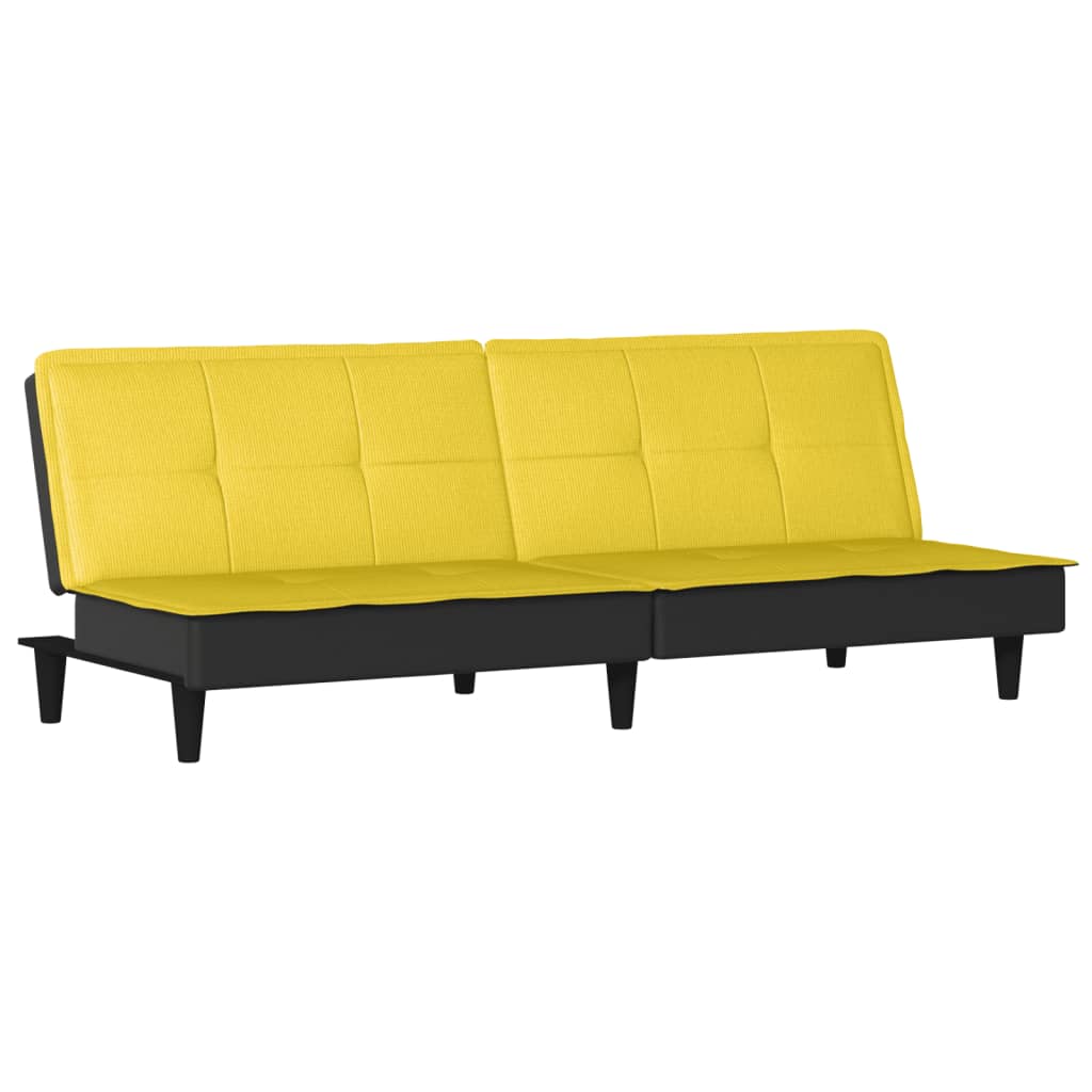 Divano Letto Giallo Chiaro in Tessuto