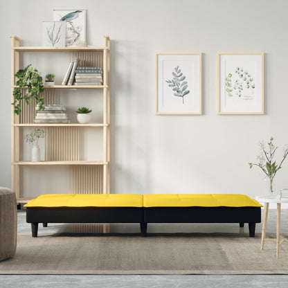 Divano Letto Giallo Chiaro in Tessuto