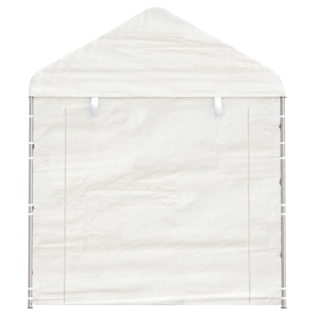 Gazebo con Tetto Bianco 2,28x2,23x2,69 m in Polietilene