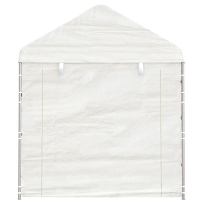 Gazebo con Tetto Bianco 2,28x2,23x2,69 m in Polietilene