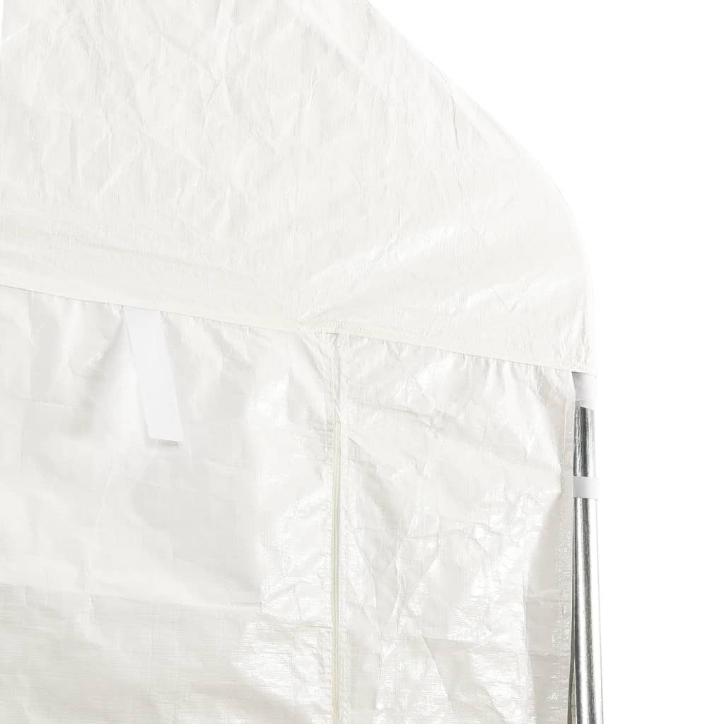 Gazebo con Tetto Bianco 2,28x2,23x2,69 m in Polietilene